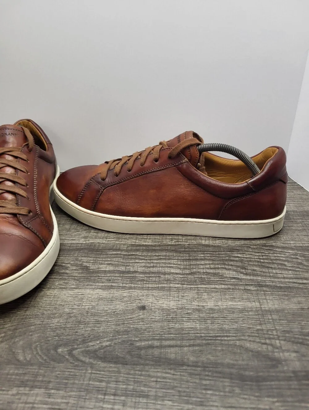 Magnanni Amadeo Brown Leather Sneakers Shoes Men's Size 11 US 44 EU